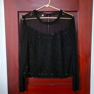 Vintage Marina beaded lace top.